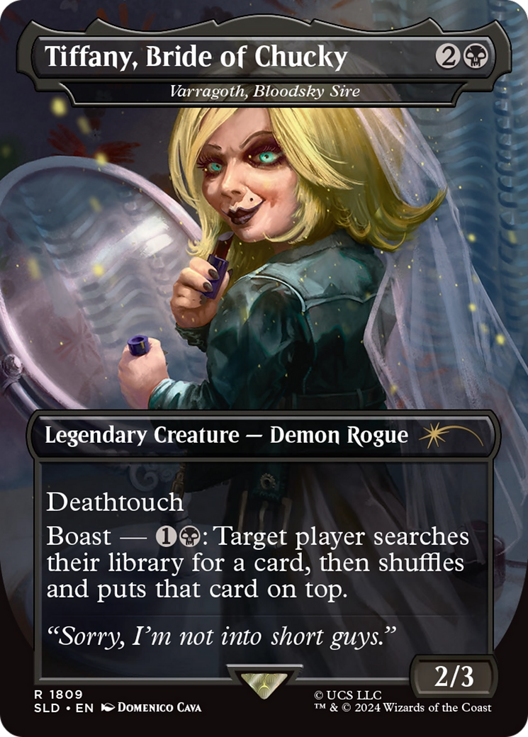 Tiffany, Bride of Chucky - Varragoth, Bloodsky Sire (SLD-1809) [Secret Lair] Drop (Borderless) MTG Single Wizards of the Coast