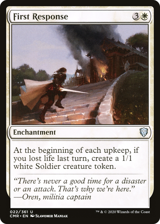 First Response (CMR-022) [Commander Legends] Foil MTG Single Wizards of the Coast