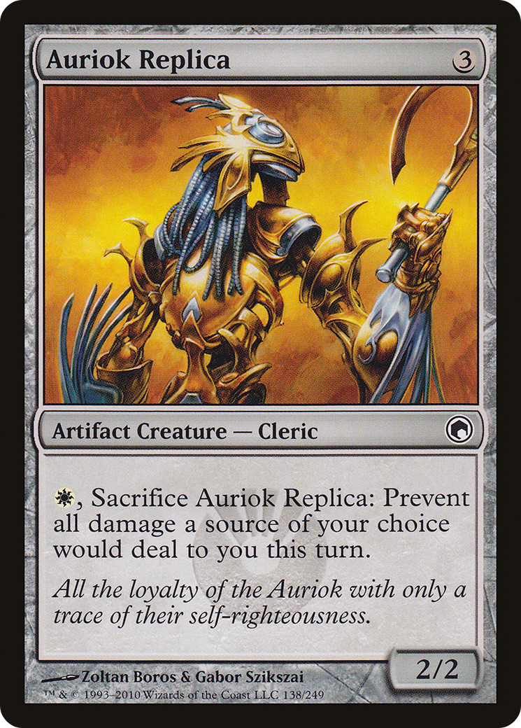Auriok Replica (SOM-138) [Scars of Mirrodin] Foil MTG Single Wizards of the Coast