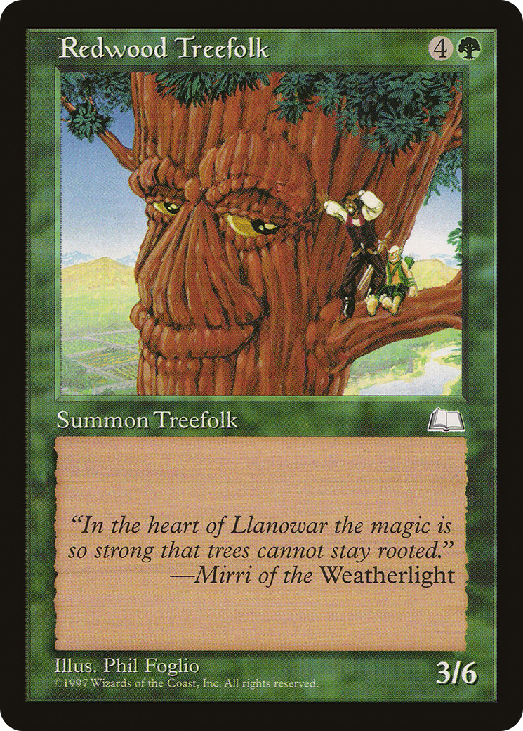 Redwood Treefolk (WTH-) [Weatherlight] MTG Single Wizards of the Coast