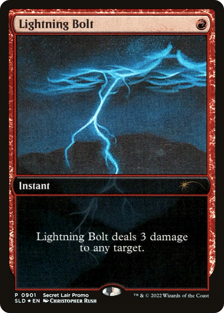 Lightning Bolt (0901) (SLD-901) [Secret Lair] Drop (Full Art) Foil MTG Single Wizards of the Coast