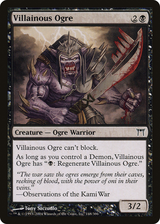 Villainous Ogre (CHK-148) [Champions of Kamigawa] Foil MTG Single Wizards of the Coast