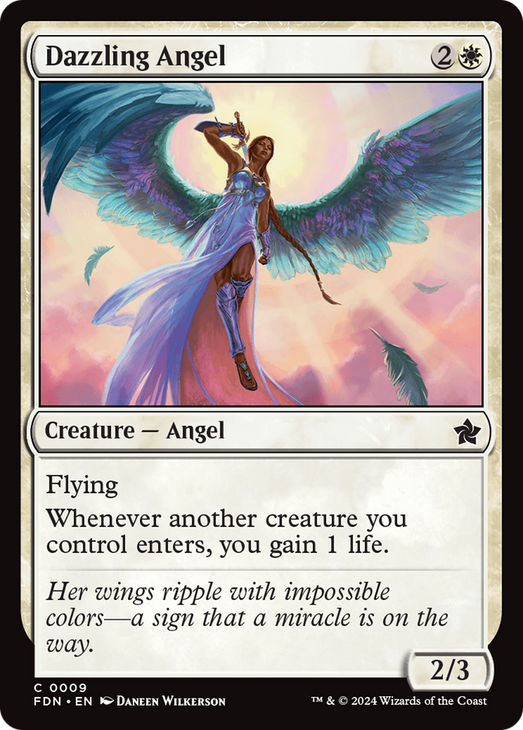 Dazzling Angel (FDN-009) [Foundations] MTG Single Wizards of the Coast