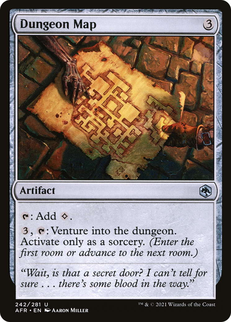 Dungeon Map (AFR-242) [Adventures in the Forgotten Realms] Foil MTG Single Wizards of the Coast