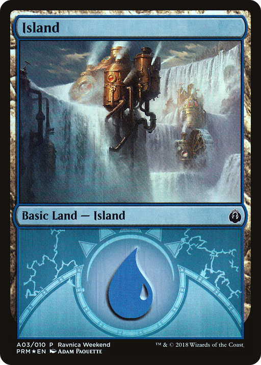 Island - Izzet (A03) (LARP-003) [Misc] GRN Ravnica Weekend Foil MTG Single Wizards of the Coast