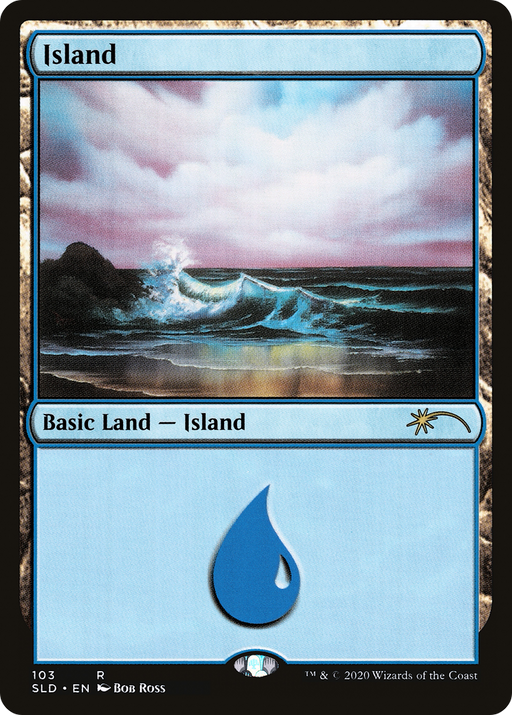 Island (103) (Bob Ross) (SLD-103) [Secret Lair] Drop MTG Single Wizards of the Coast