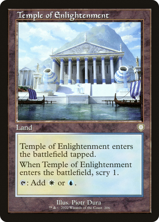 Temple of Enlightenment (BRC-206) [The Brothers' War Commander] MTG Single Wizards of the Coast