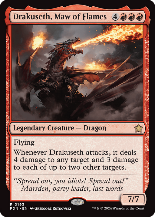 Drakuseth, Maw of Flames (FDN-193) [Foundations] MTG Single Wizards of the Coast