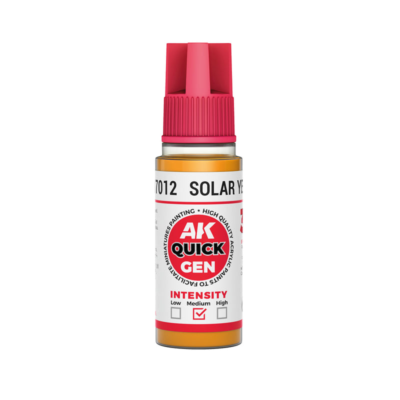 AK Interactive: Quick Gen - Solar Yellow 18ml Model Paints AK INTERACTIVE