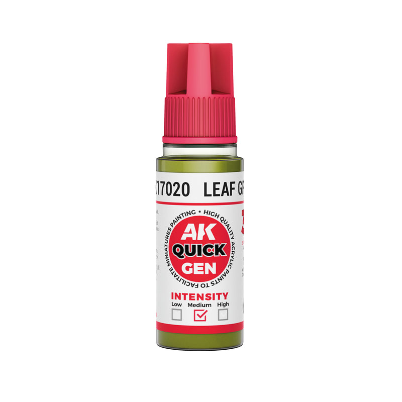 AK Interactive: Quick Gen - Leaf Green 18ml Model Paints AK INTERACTIVE