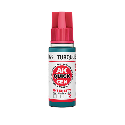 AK Interactive: Quick Gen - Turquoise Blue 18ml Model Paints AK INTERACTIVE
