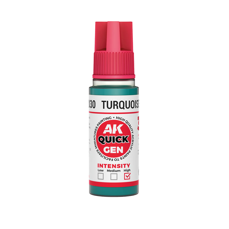 AK Interactive: Quick Gen - Turquoise Green 18ml Model Paints AK INTERACTIVE