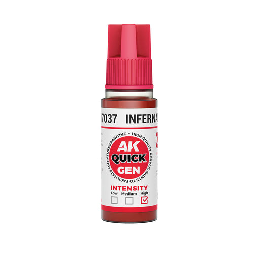AK Interactive: Quick Gen - Infernal Red 18ml Model Paints AK INTERACTIVE