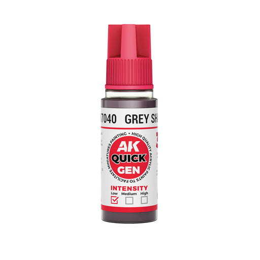AK Interactive: Quick Gen - Grey Shadow 18ml Model Paints AK INTERACTIVE