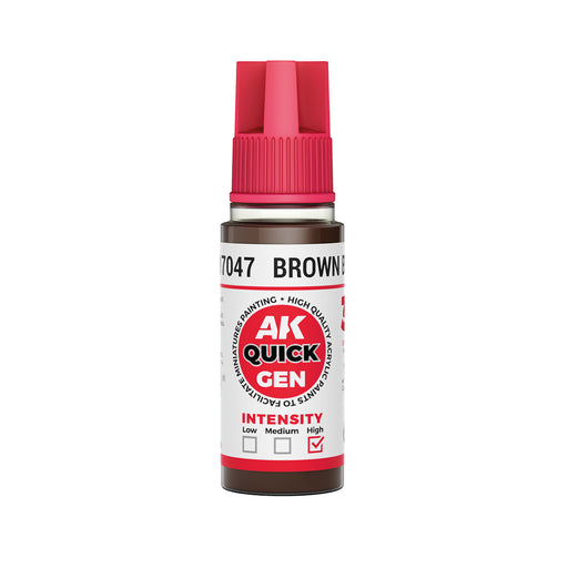 AK Interactive: Quick Gen - Brown Black 18ml Model Paints AK INTERACTIVE