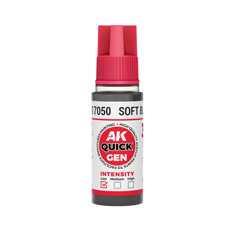 AK Interactive: Quick Gen - Soft Black 18ml Model Paints AK INTERACTIVE