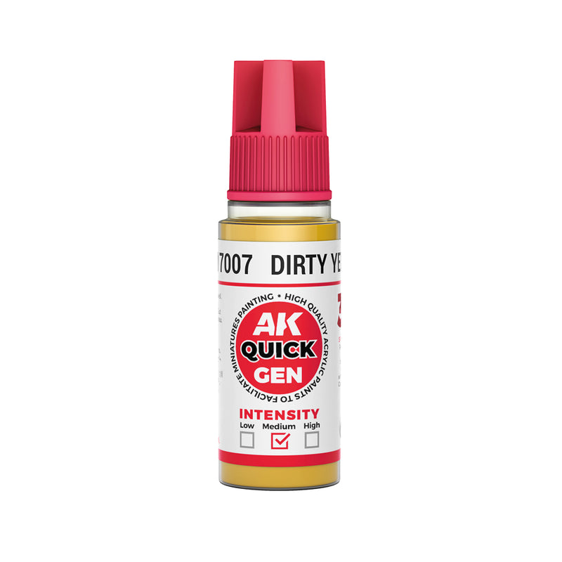AK Interactive: Quick Gen - Dirty Yellow 18ml Model Paints AK INTERACTIVE