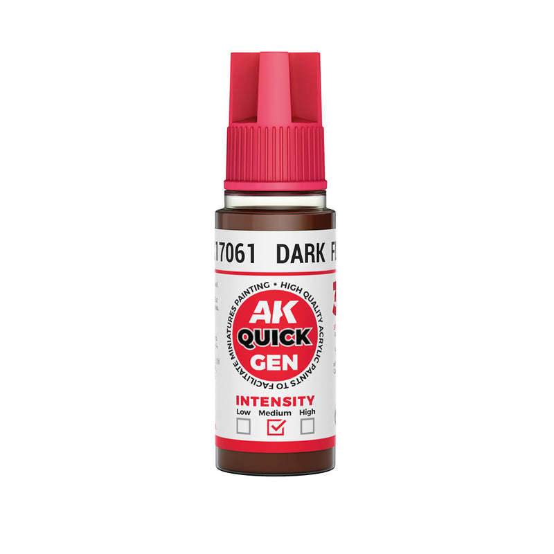 AK Interactive: Quick Gen - Dark Flesh 18ml Model Paints AK INTERACTIVE