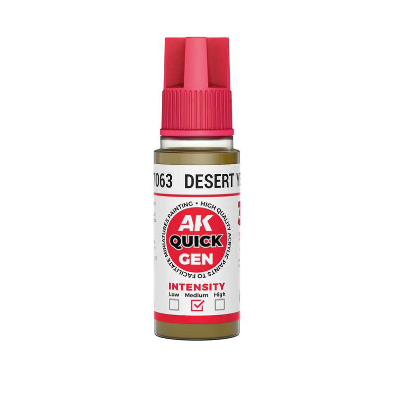 AK Interactive: Quick Gen - Desert Yellow 18ml Model Paints AK INTERACTIVE