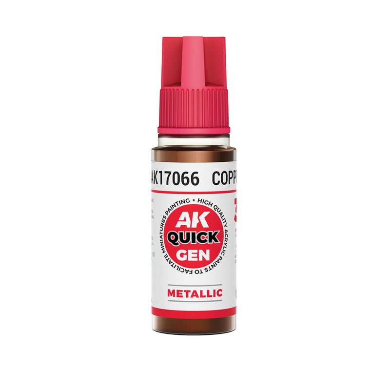 AK Interactive: Quick Gen - Copper 18ml Model Paints AK INTERACTIVE