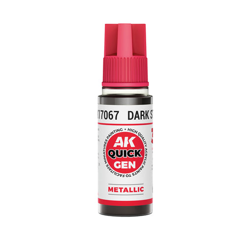 AK Interactive: Quick Gen - Dark Steel 18ml Model Paints AK INTERACTIVE