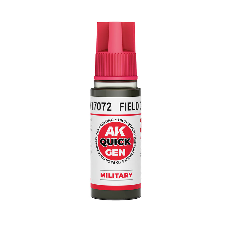 AK Interactive: Quick Gen - Field Grey 18ml Model Paints AK INTERACTIVE