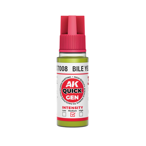 AK Interactive: Quick Gen - Bile Yellow 18ml Model Paints AK INTERACTIVE