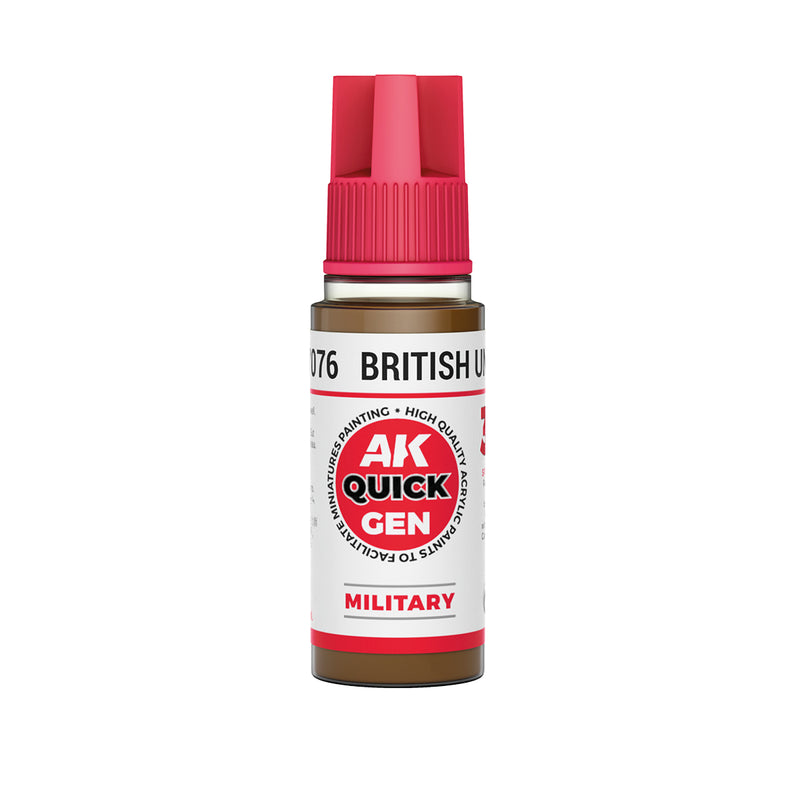 AK Interactive: Quick Gen - British Uniform 18ml Model Paints AK INTERACTIVE