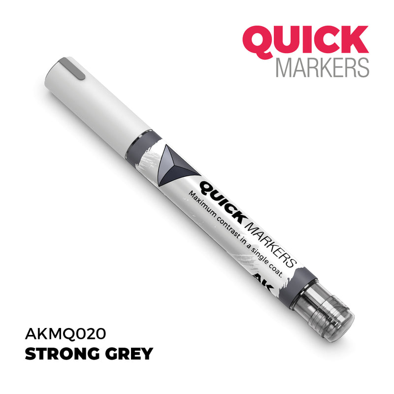 AK Interactive: Quick Markers - Strong Grey
