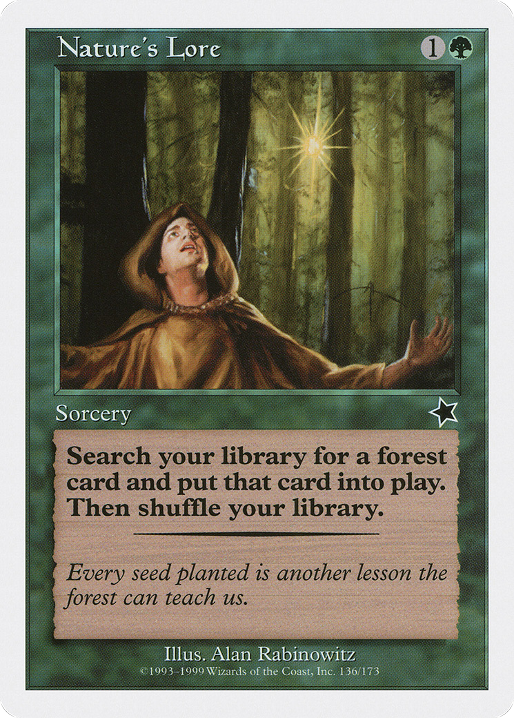 Nature's Lore (S99-136) [Misc] Starter 1999 MTG Single Wizards of the Coast