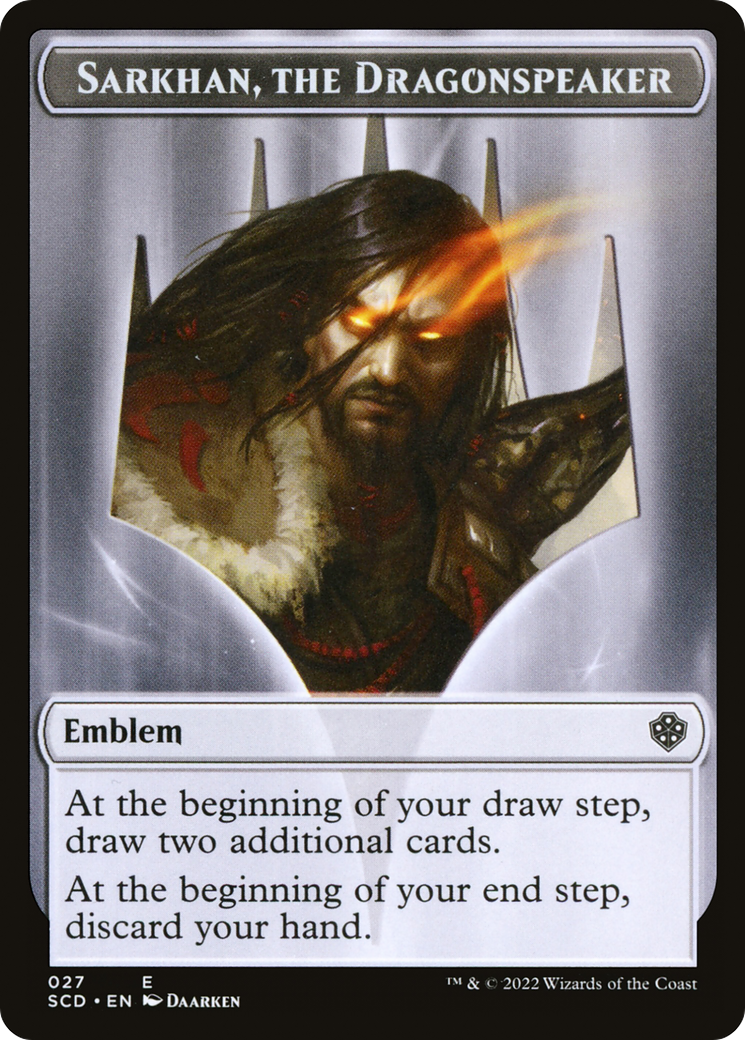 Sarkhan, the Dragonspeaker Emblem (TSCD-027) [Tokens] Starter Commander Deck Tokens MTG Single Wizards of the Coast