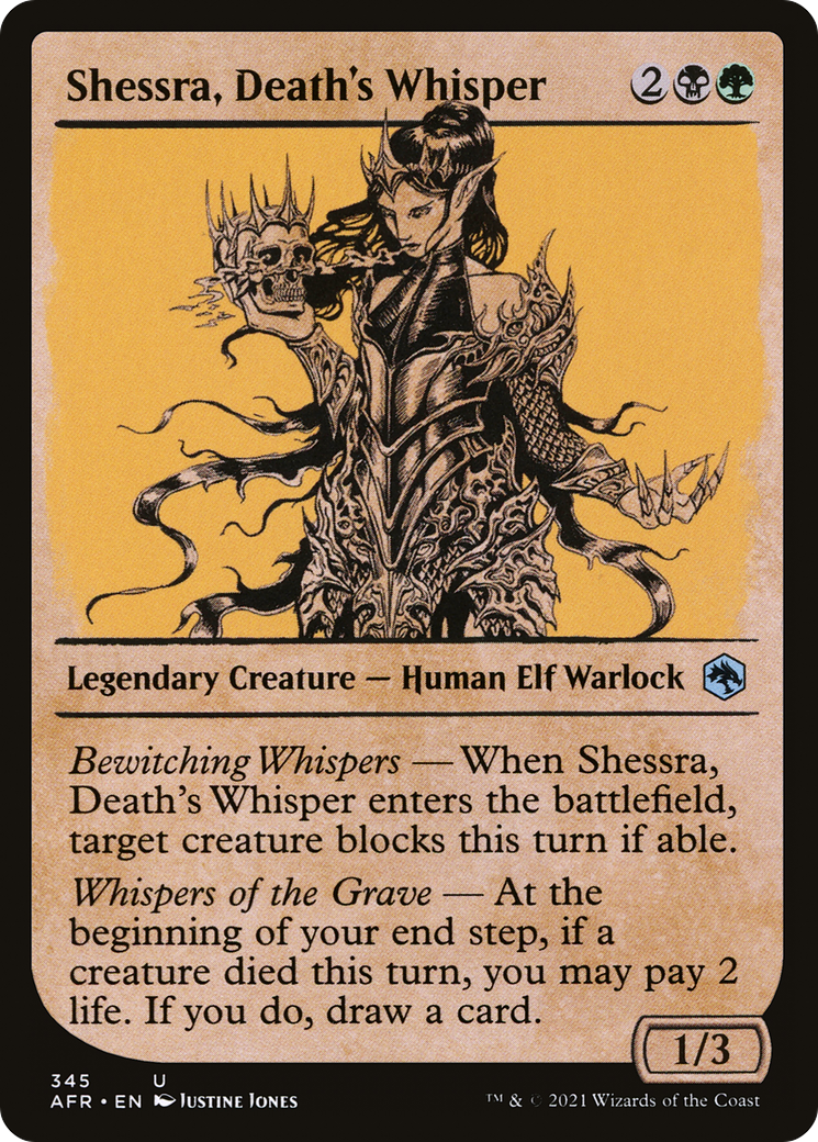 Shessra, Death's Whisper (AFR-345) [Adventures in the Forgotten Realms] (Showcase) MTG Single Wizards of the Coast