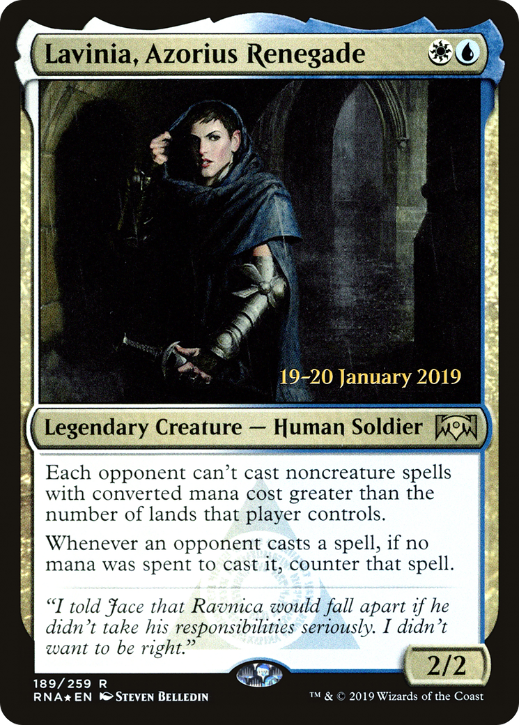 Lavinia, Azorius Renegade (PRE-189) [Ravnica Allegiance Promos] Foil MTG Single Wizards of the Coast