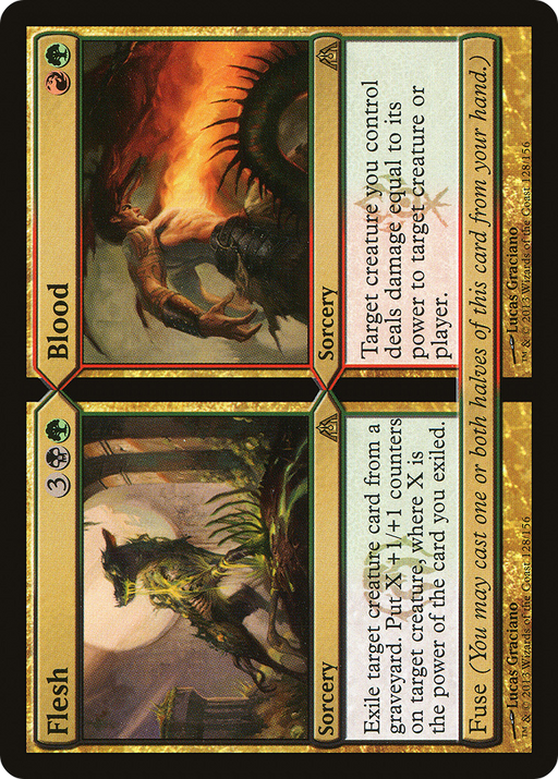 Flesh // Blood (DGM-128) [Dragon's Maze] MTG Single Wizards of the Coast