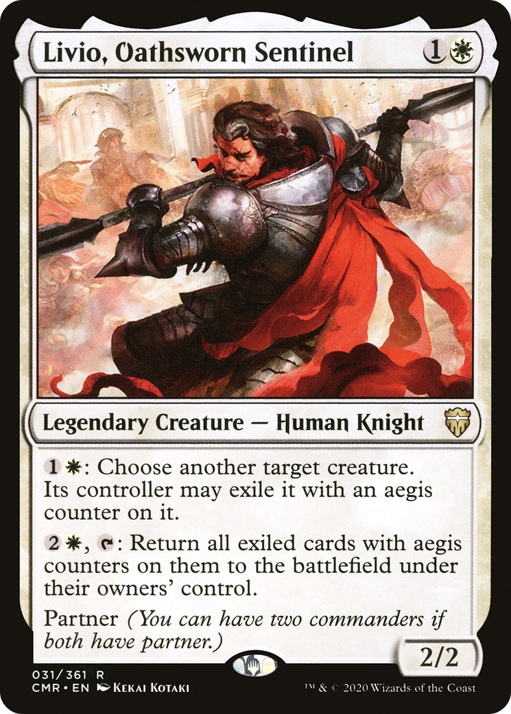 Livio, Oathsworn Sentinel (CMR-031) [Commander Legends] MTG Single Wizards of the Coast