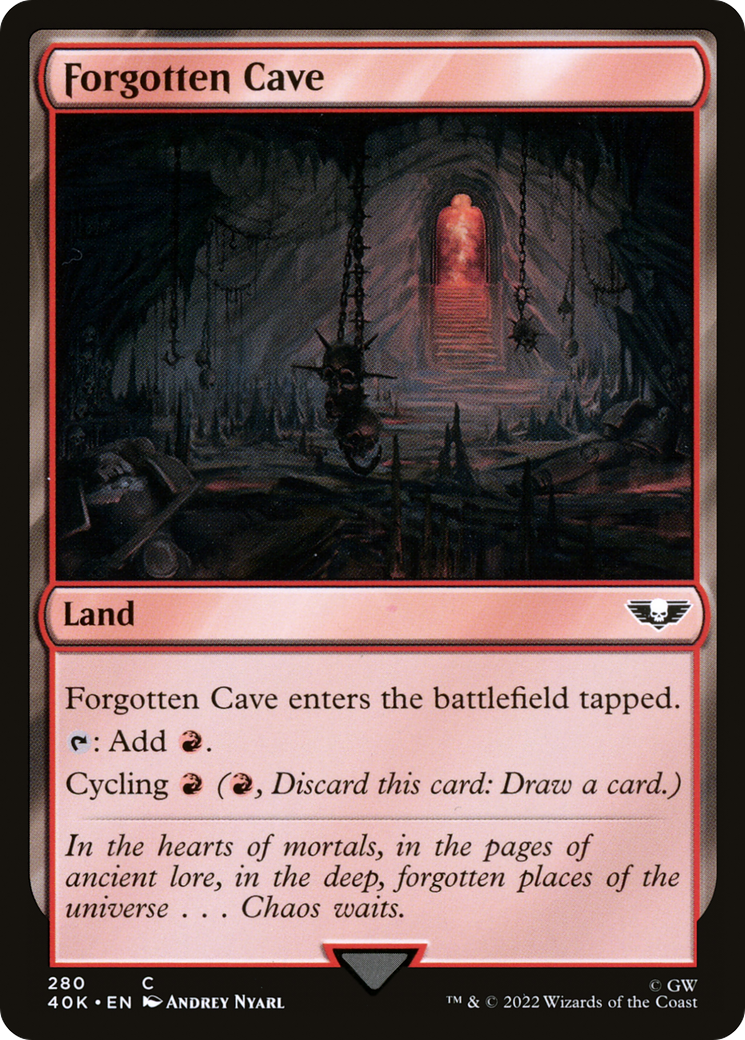 Forgotten Cave (40K-280) [Warhammer 40,000 Commander] MTG Single Wizards of the Coast