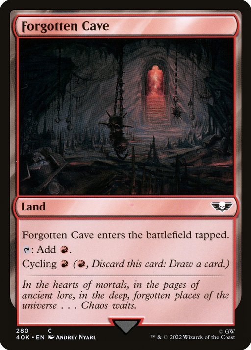 Forgotten Cave (40K-280) [Warhammer 40,000 Commander] MTG Single Wizards of the Coast