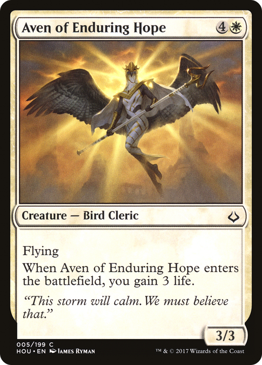 Aven of Enduring Hope (HOU-005) [Hour of Devastation] MTG Single Wizards of the Coast