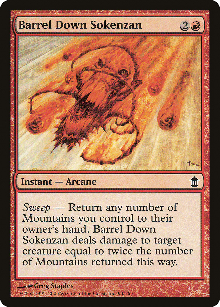 Barrel Down Sokenzan (SOK-094) [Saviors of Kamigawa] MTG Single Wizards of the Coast