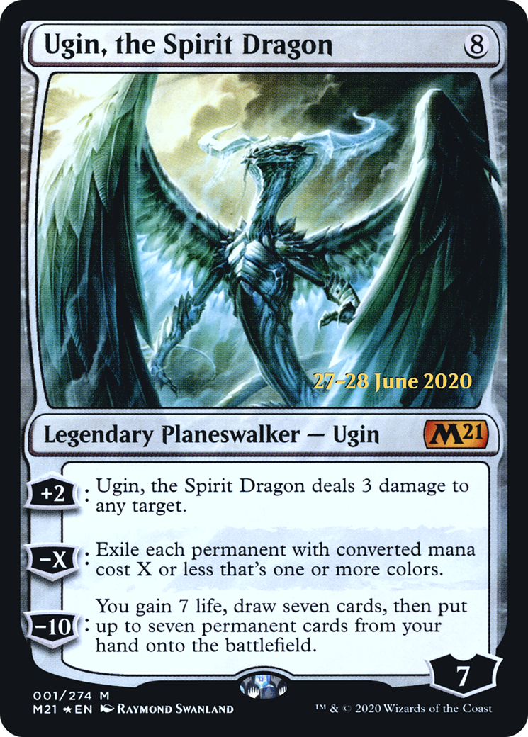 Ugin, the Spirit Dragon (PRE-001) [Core Set 2021 Promos] Foil MTG Single Wizards of the Coast