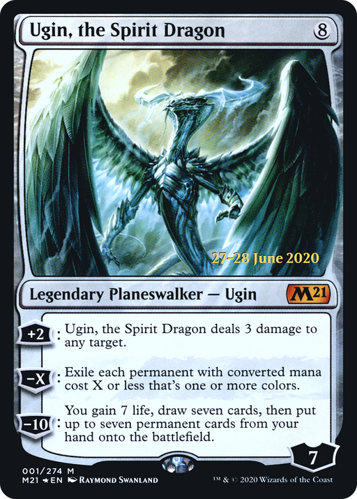 Ugin, the Spirit Dragon (PRE-001) [Core Set 2021 Promos] Foil MTG Single Wizards of the Coast