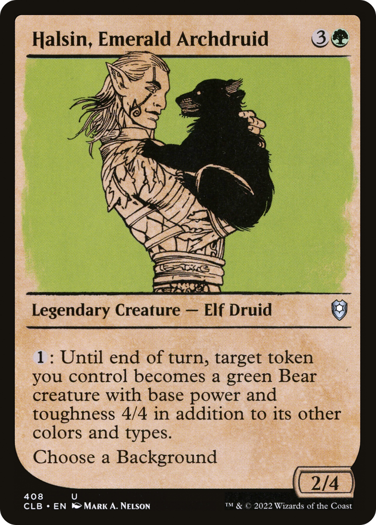 Halsin, Emerald Archdruid (CLB-408) [Commander Legends: Battle for Baldur's Gate] (Showcase) MTG Single Wizards of the Coast