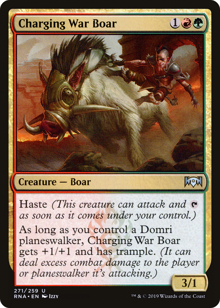 Charging War Boar (RNA-271) [Ravnica Allegiance] MTG Single Wizards of the Coast