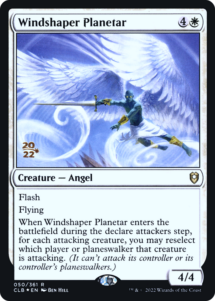Windshaper Planetar (PRE-050) [Battle for Baldur's Gate Promos] Foil MTG Single Wizards of the Coast