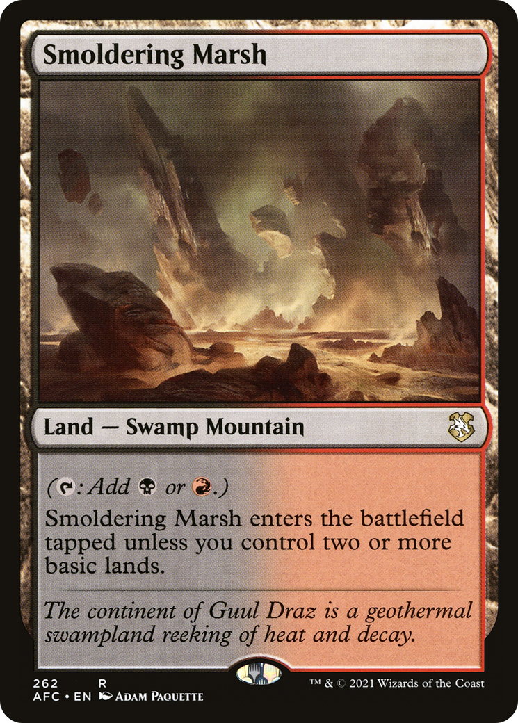 Smoldering Marsh (AFC-262) [Forgotten Realms Commander] MTG Single Wizards of the Coast
