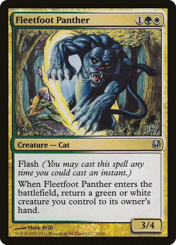 Fleetfoot Panther [Duel Decks: Ajani vs. Nicol Bolas] MTG Single Magic: The Gathering   