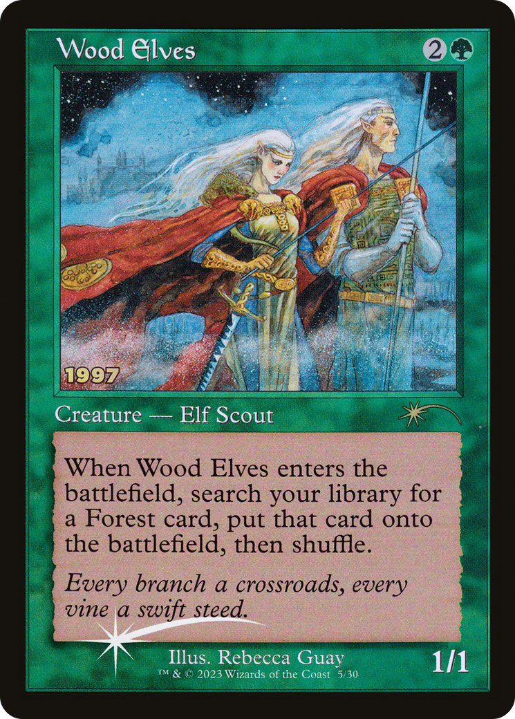 Wood Elves (30A-P-005) [Misc] 30th Anniversary Play Promos Foil MTG Single Wizards of the Coast