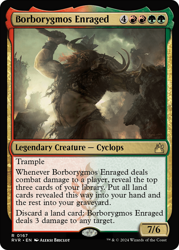 Borborygmos Enraged (RVR-167) [Ravnica Remastered] MTG Single Wizards of the Coast