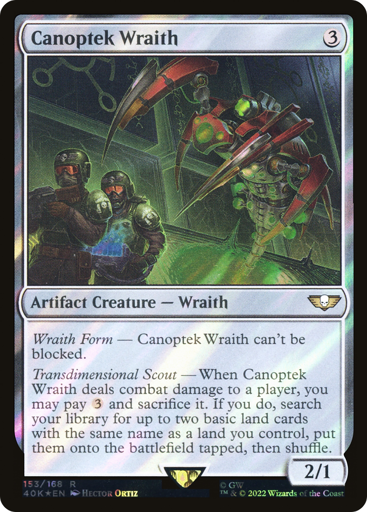 Canoptek Wraith (40K-153★) [Warhammer 40,000 Commander] Foil MTG Single Wizards of the Coast