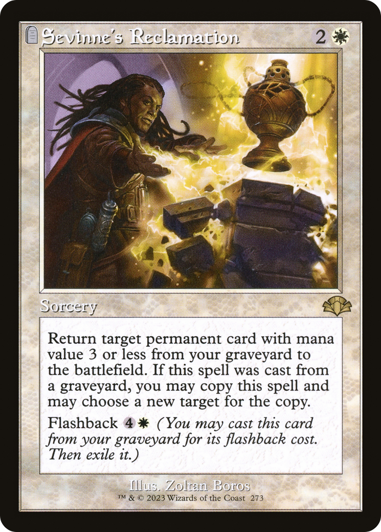 Sevinne's Reclamation (Retro) [Dominaria Remastered] MTG Single Magic: The Gathering